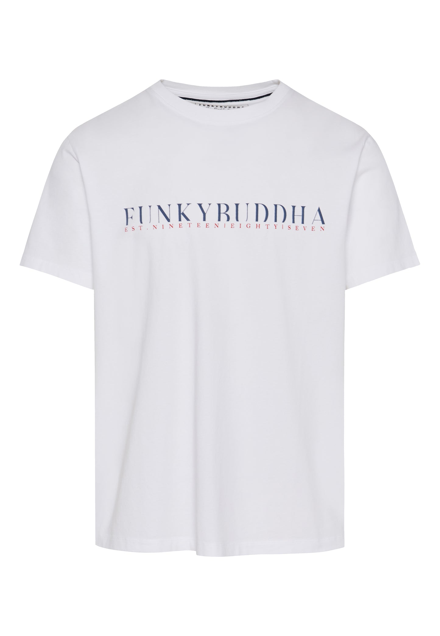 Funky Buddha White Printed T-Shirt