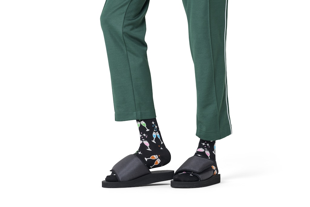 Happy Socks Black Champagne Toast