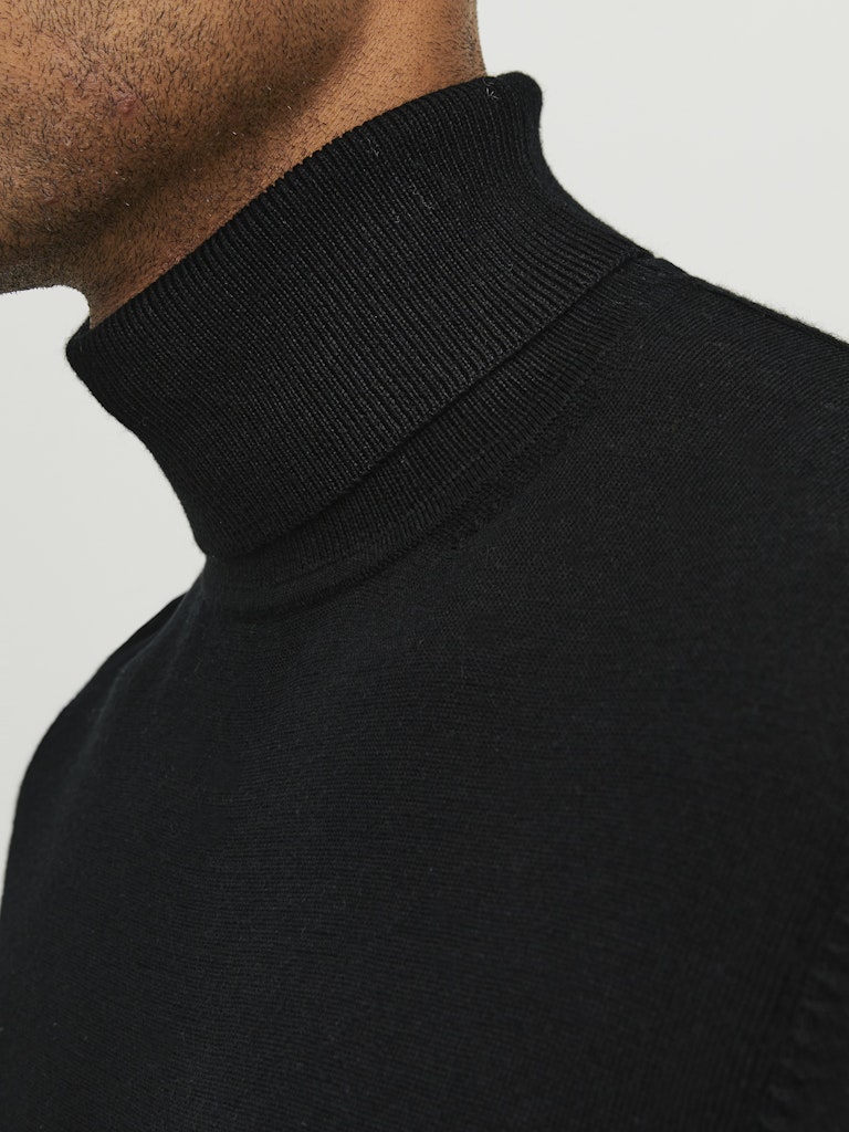 Jack&Jones JPRCCMERINO Black Knit Roll Neck