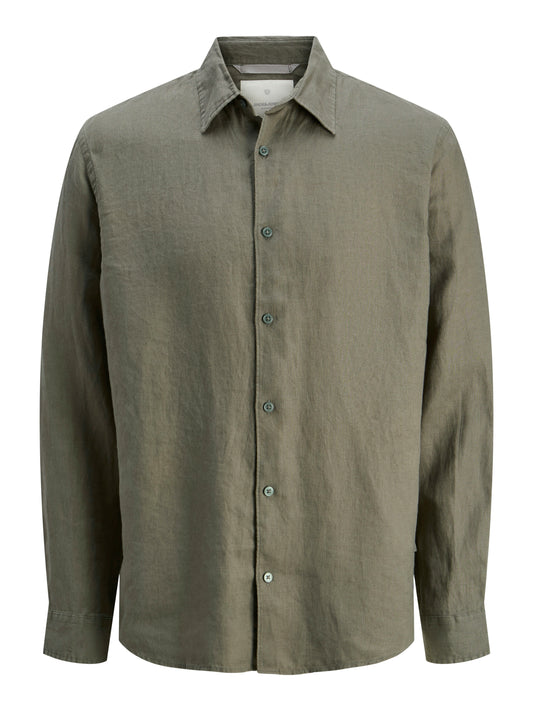 Jack&Jones Relaxed Fit JPRBLALAWRENCE Tea Leaf Linen Shirt
