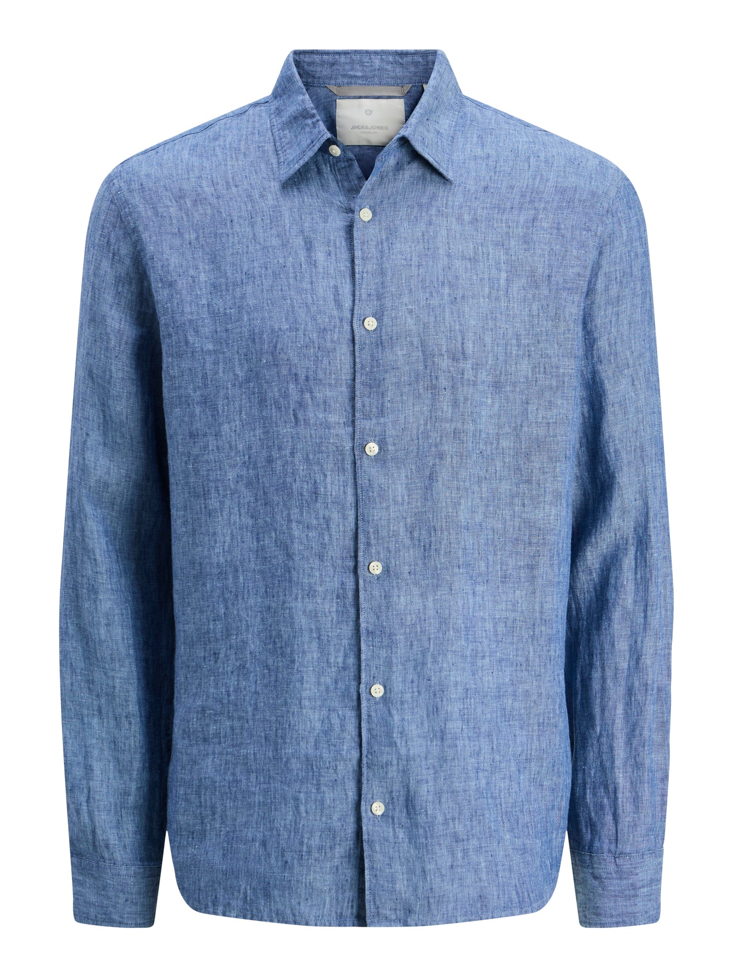 Jack&Jones Relaxed Fit JPRBLALAWRENCE Faded Denim Linen Shirt