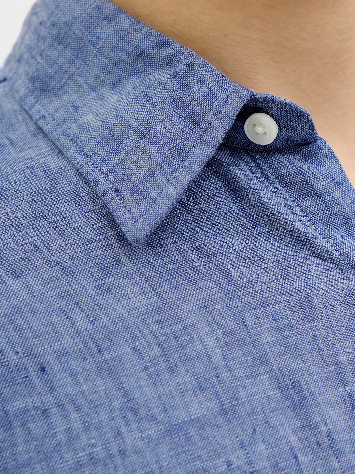 Jack&Jones Relaxed Fit JPRBLALAWRENCE Faded Denim Linen Shirt
