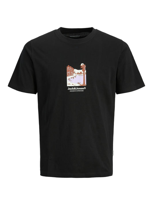 Jack&Jones Regular Fit JORSPLIT Black T-Shirt