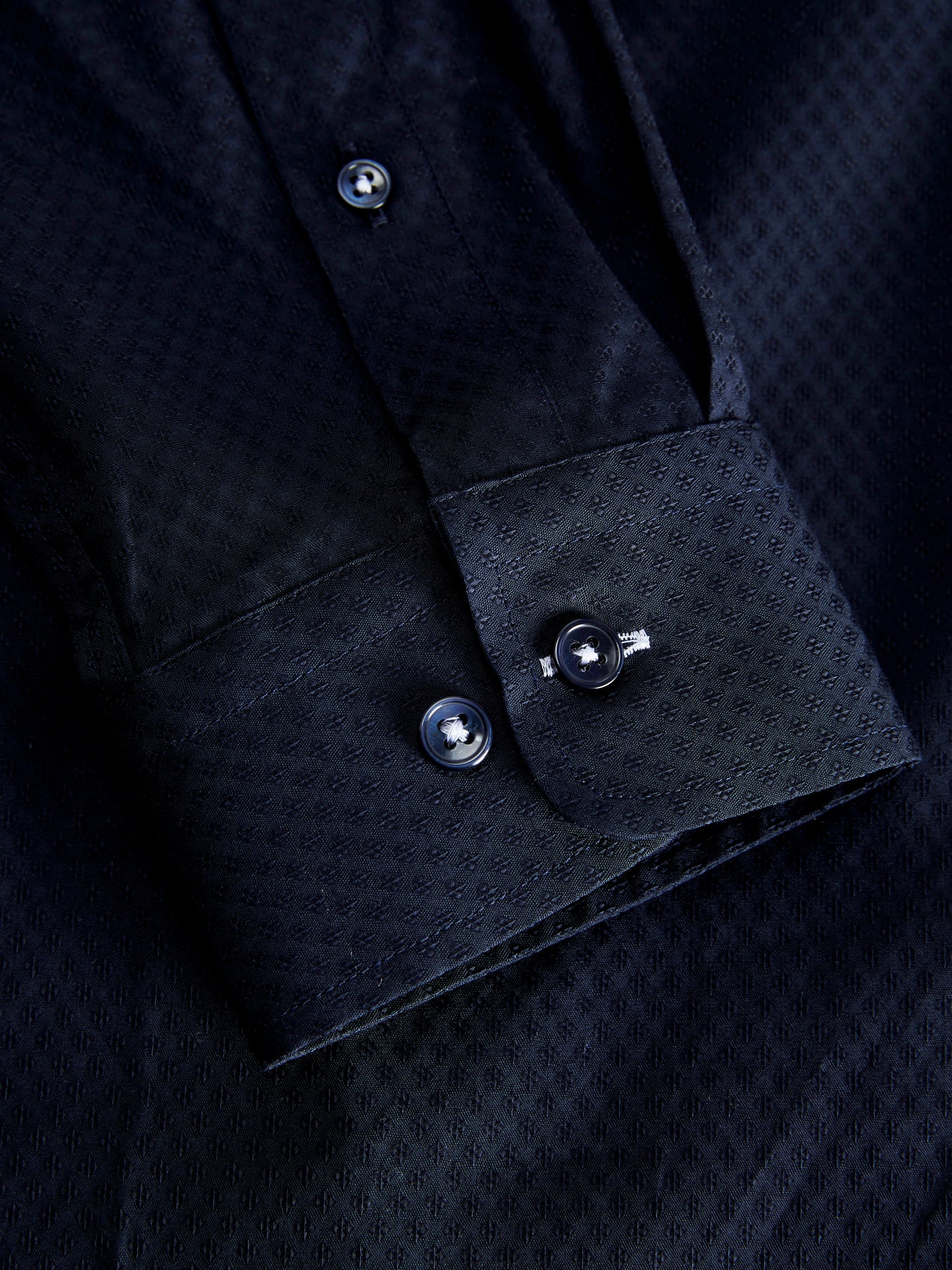 Jack&Jones Comfort Fit JPRBLABARNES Navy Dobby Shirt