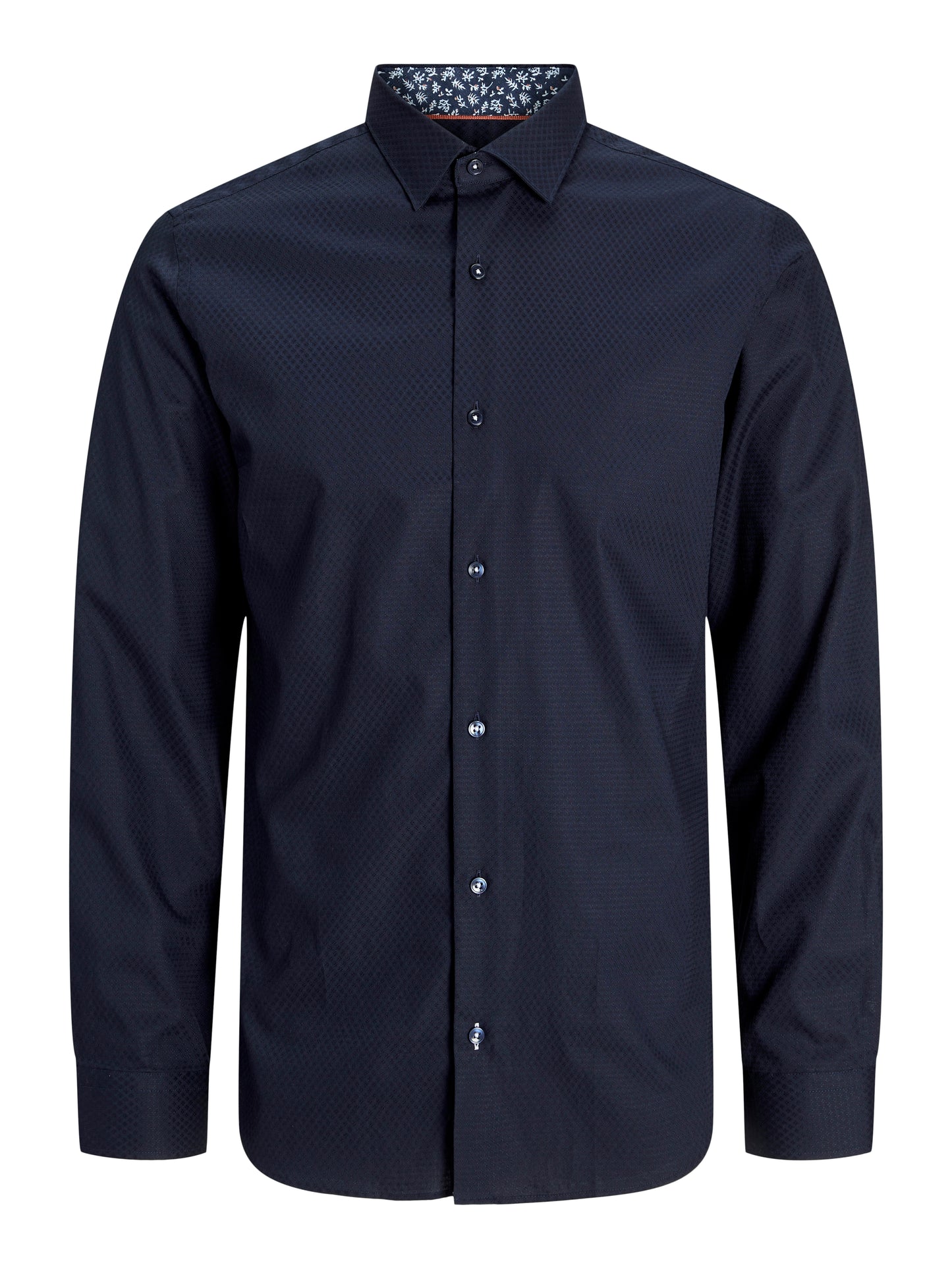 Jack&Jones Comfort Fit JPRBLABARNES Navy Dobby Shirt