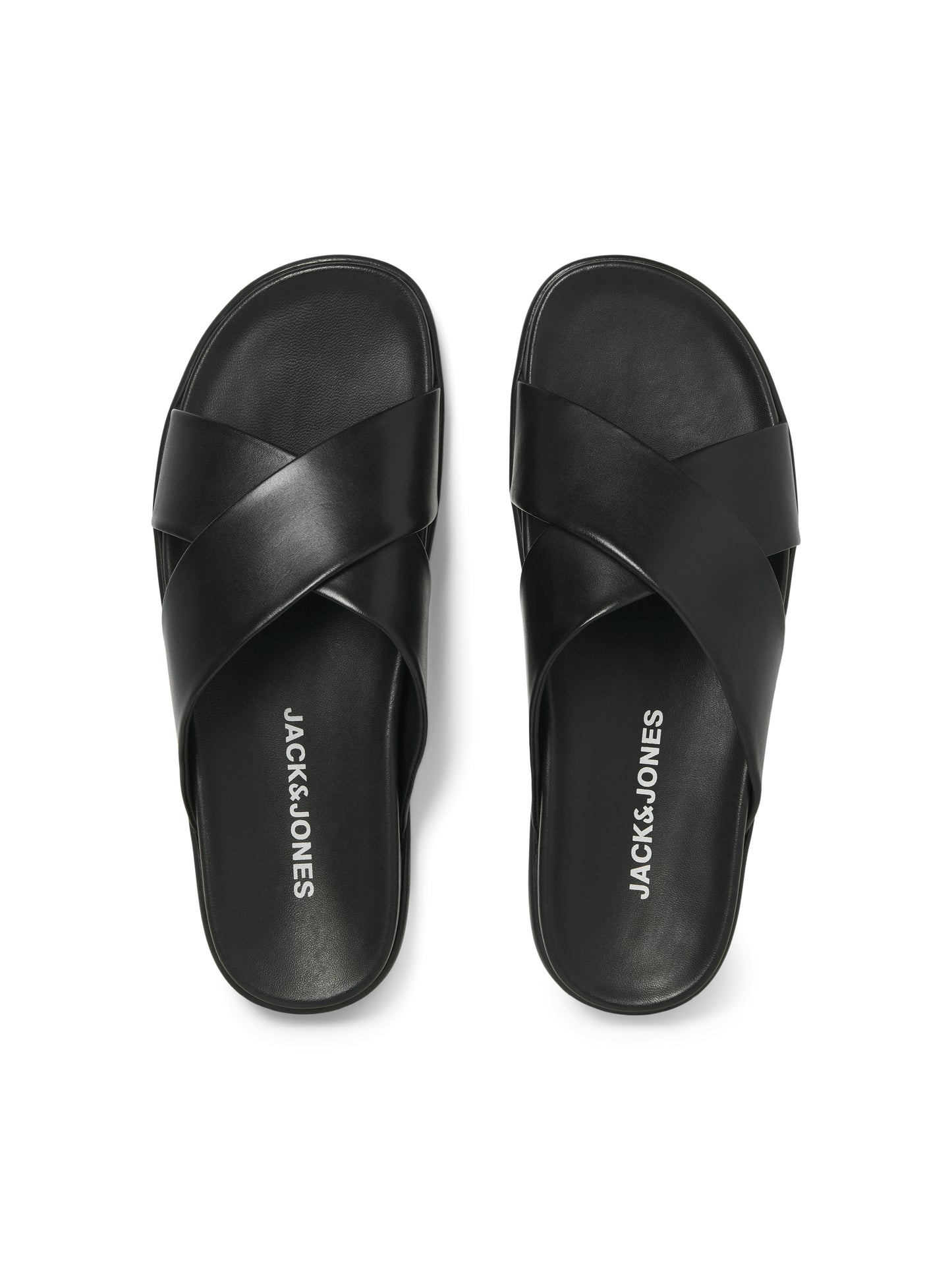 Jack&Jones JFWVERONA Black Leather Sandals