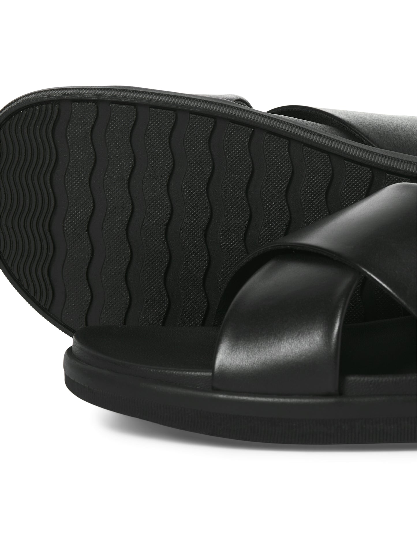 Jack&Jones JFWVERONA Black Leather Sandals