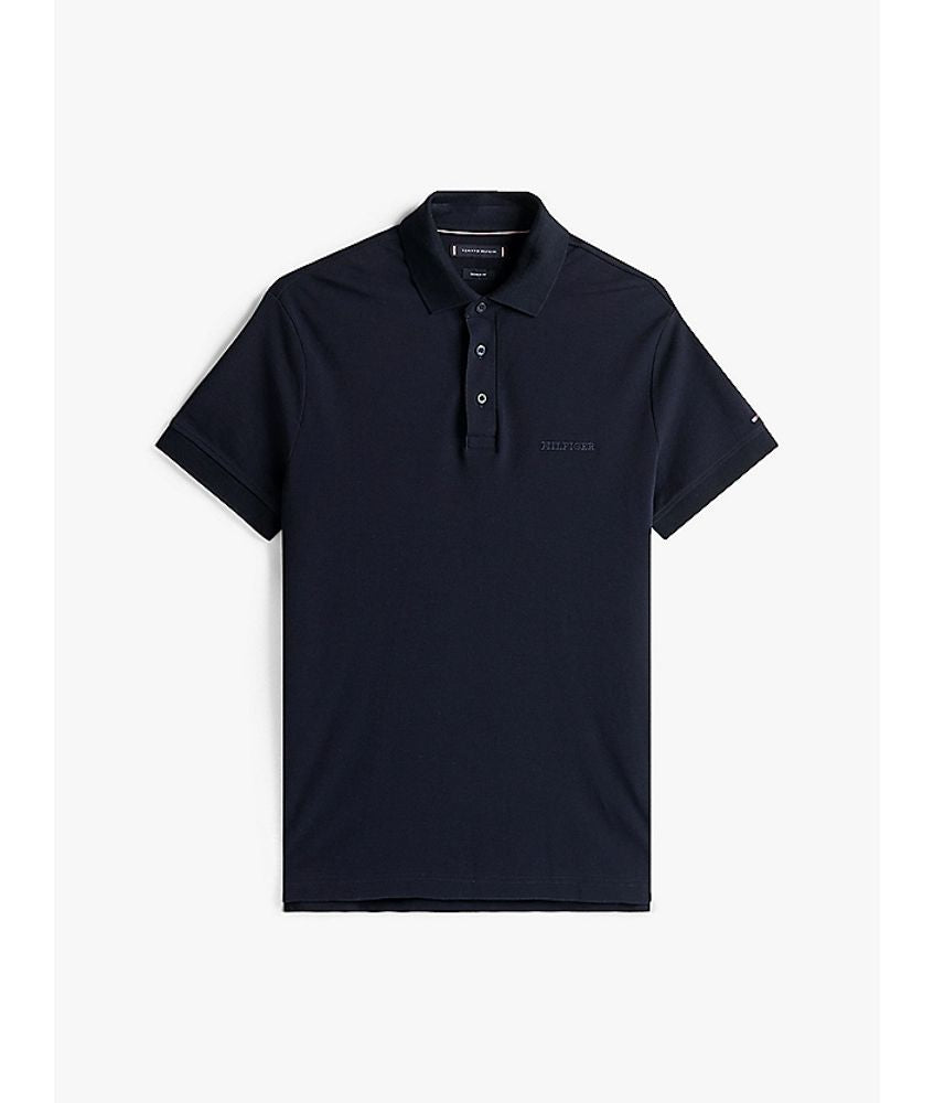 TOMMY HILFIGER DARK BLUE TONAL MONOTYPE REG POLO