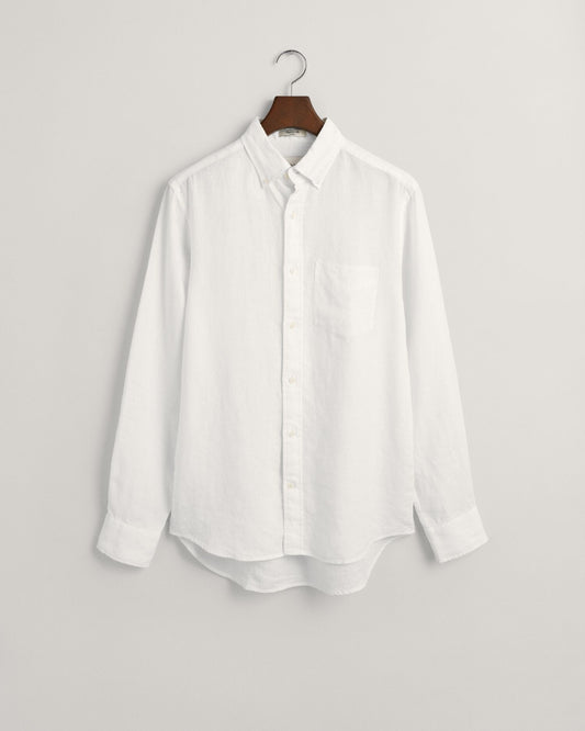 Gant Regular Cotton White Linen Shirt