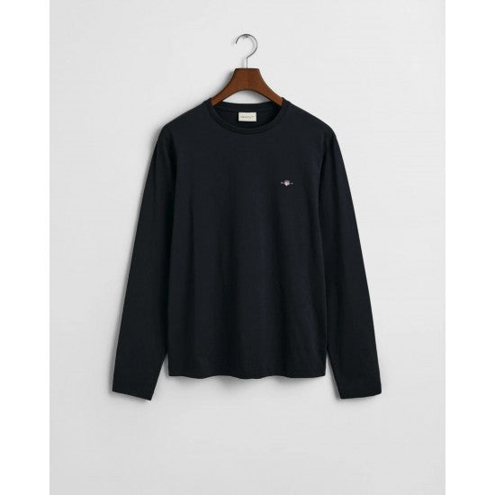 GANT Reg Shield Long Sleeved Black Crewneck