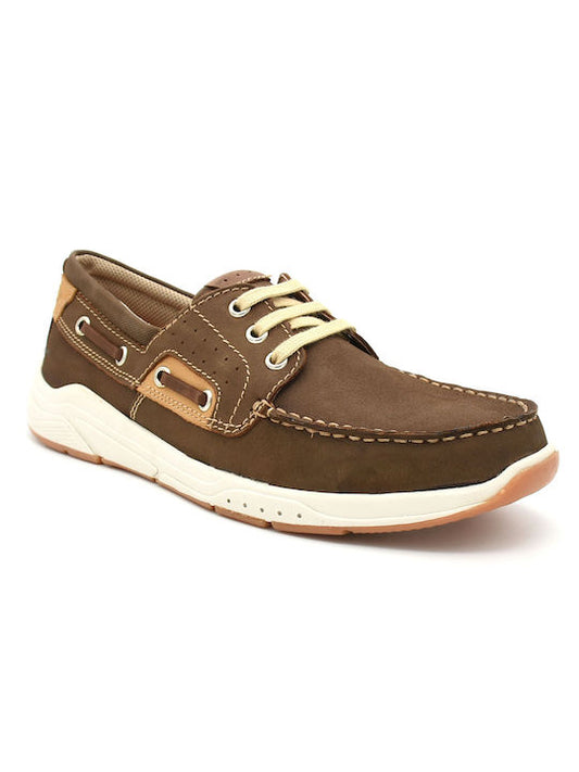 Freemood Atlanta Brown Leather Boat Shoe