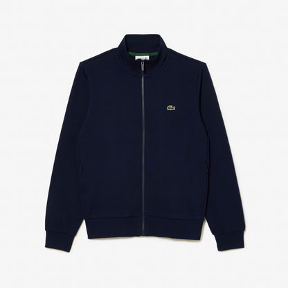 Lacoste Brushed Fleece Navy Jogger Full-Zip Sweater