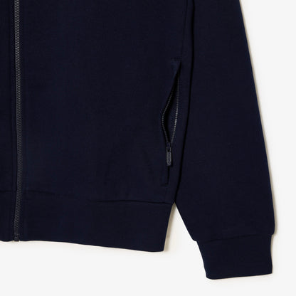 Lacoste Brushed Fleece Navy Jogger Full-Zip Sweater