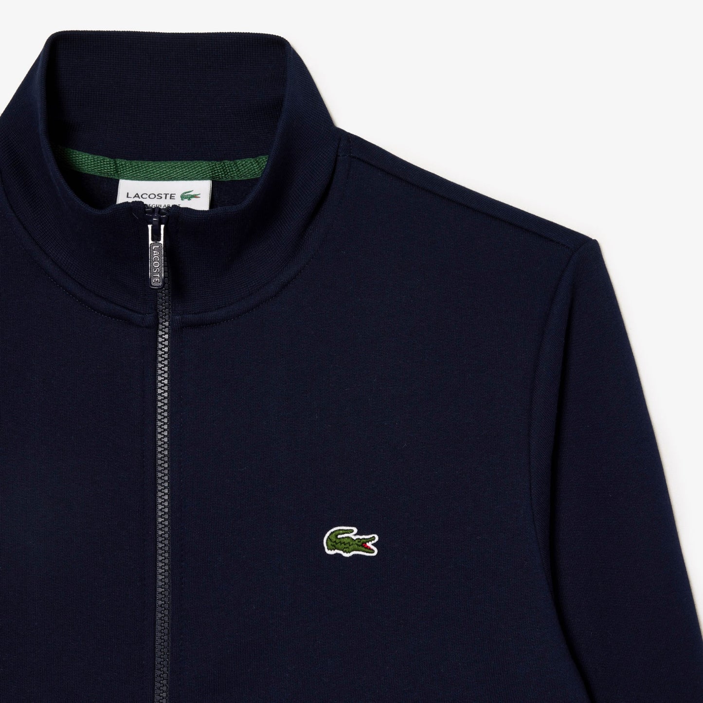 Lacoste Brushed Fleece Navy Jogger Full-Zip Sweater