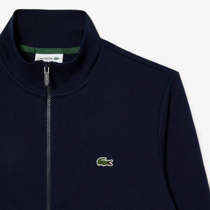 Lacoste Brushed Fleece Navy Jogger Full-Zip Sweater