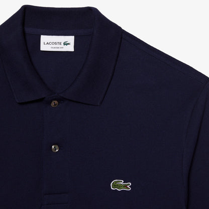 Lacoste Original Long-Sleeved Navy Polo