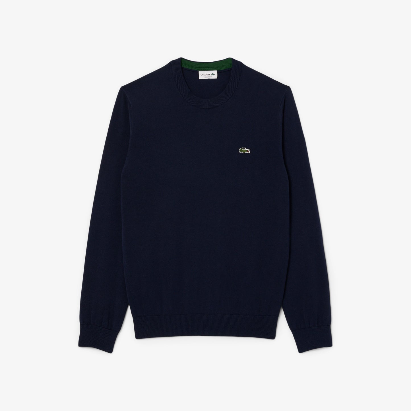 Lacoste Organic Cotton Navy Crewneck Sweater