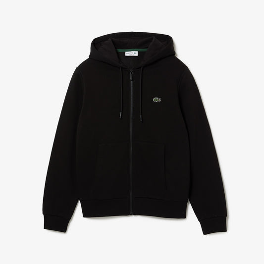 Lacoste Kangaroo Pocket Full-Zip Black Jogger Sweater