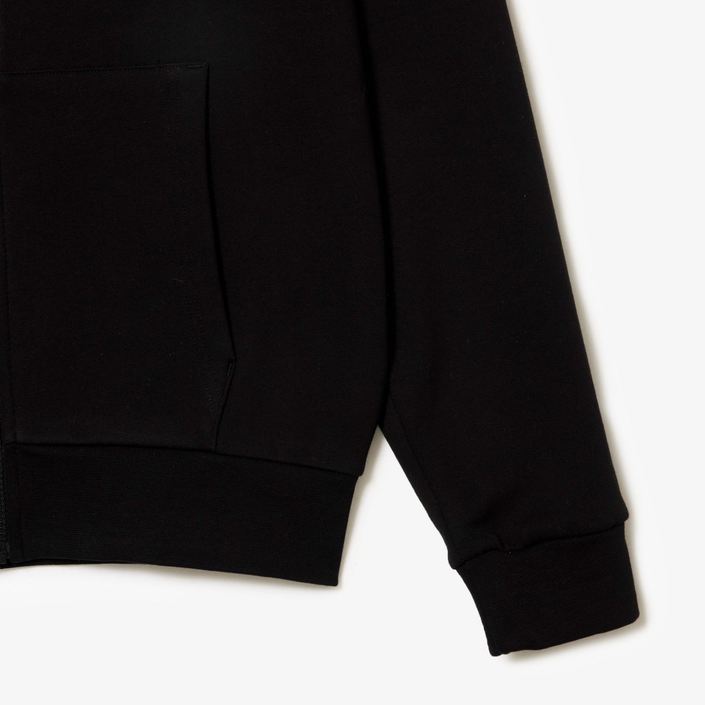 Lacoste Kangaroo Pocket Full-Zip Black Jogger Sweater