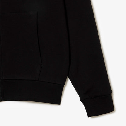 Lacoste Kangaroo Pocket Full-Zip Black Jogger Sweater