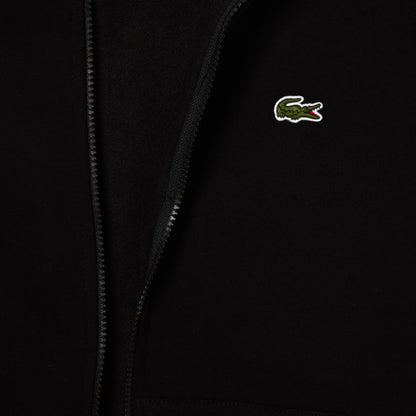 Lacoste Kangaroo Pocket Full-Zip Black Jogger Sweater