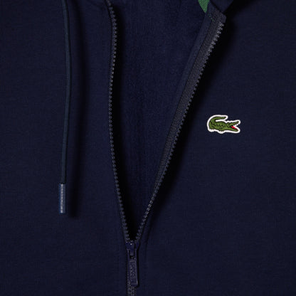 Lacoste Kangaroo Pocket Full-Zip Navy Jogger Sweater