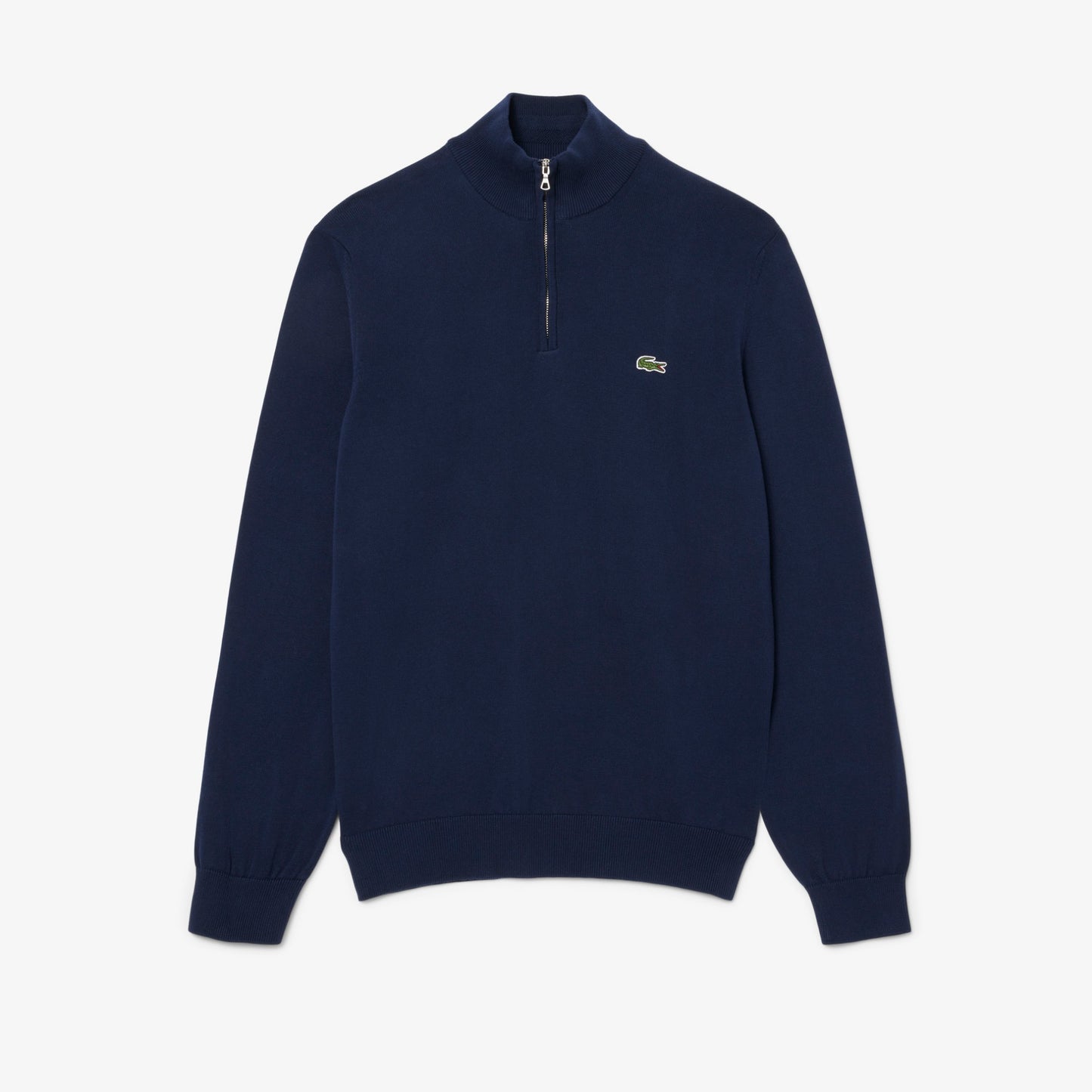 Lacoste Organic Cotton Half-Zip Navy Sweater