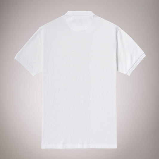 Marlboro Classics Stretch Piquet White Henley T-Shirt
