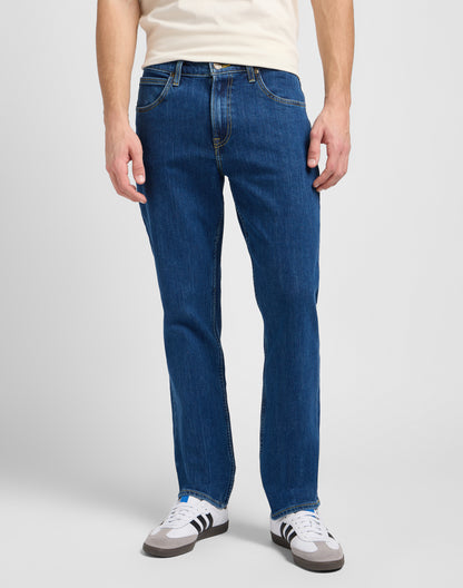 Lee Brooklyn Straight Mid Stonewash Denim