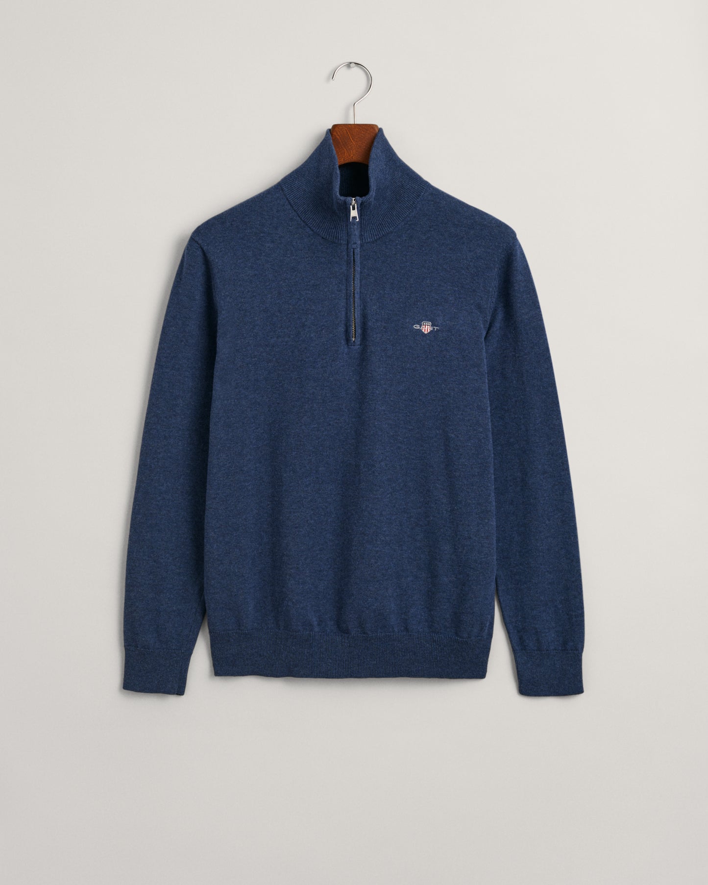 Gant Classic Cotton Jeansblue Melange Half-Zip