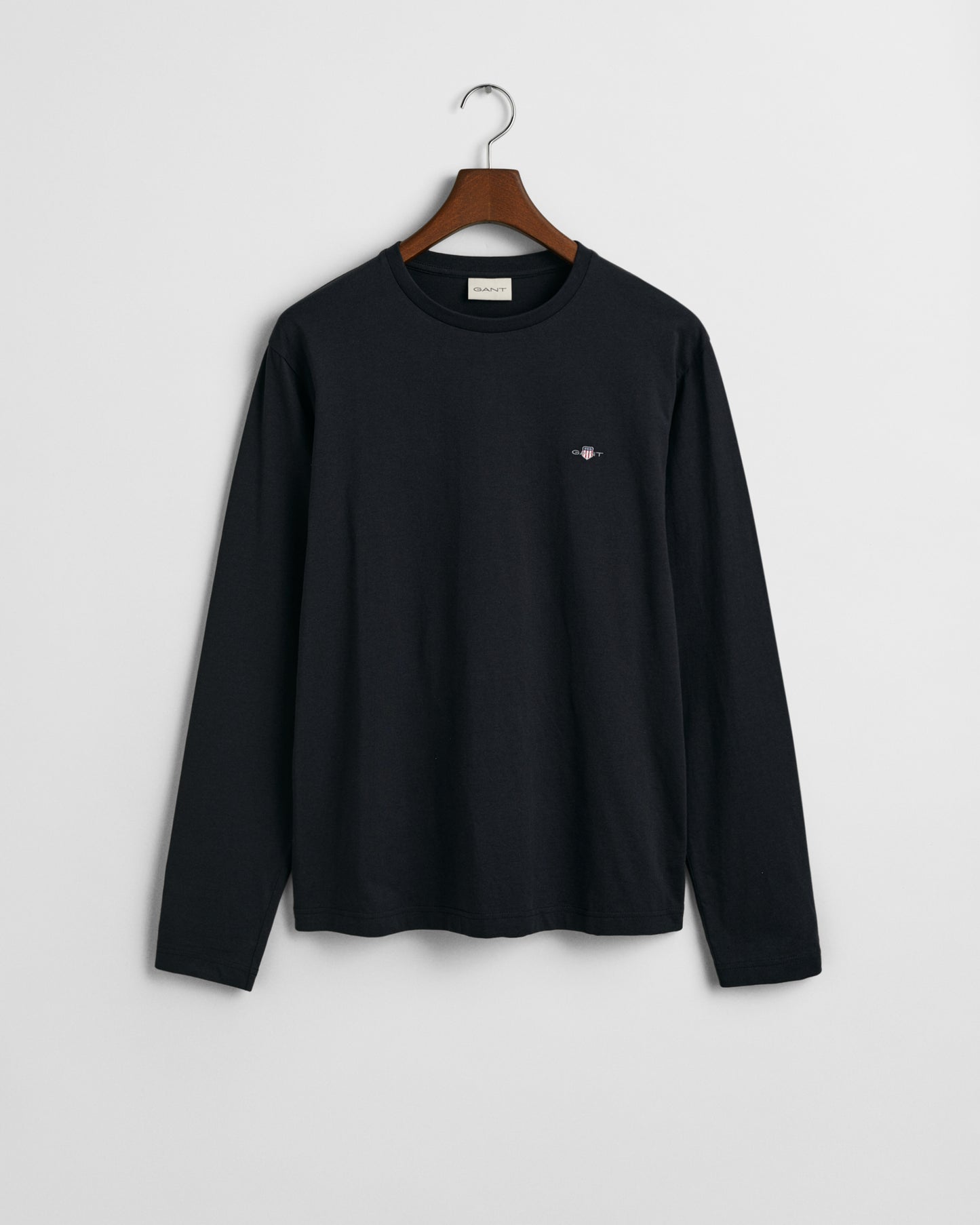 GANT Regular Fit Shield Long Sleeved Black Shirt