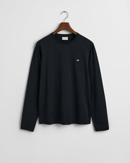 GANT Regular Fit Shield Long Sleeved Black Shirt