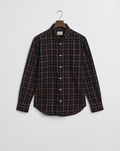 GANT Reg Corduroy Evening Blue Check Shirt