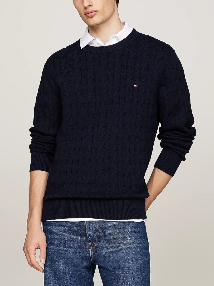 Tommy Hilfiger Long-Sleeved Navy Knitwear