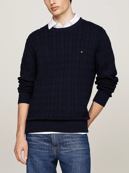 Tommy Hilfiger Long-Sleeved Navy Knitwear