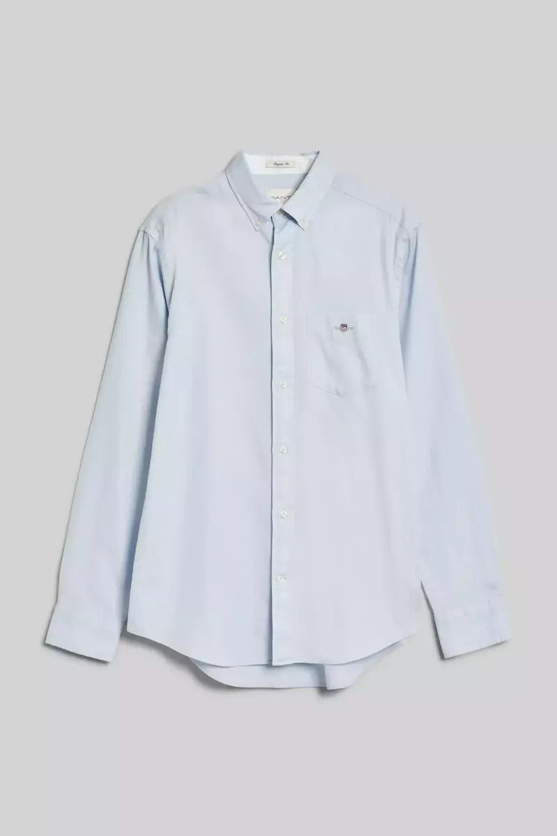GANT Reg Honeycomb Light Blue Texture Shirt