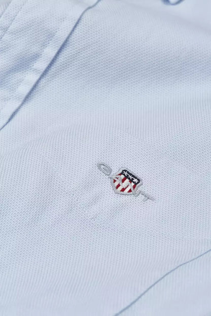 GANT Reg Honeycomb Light Blue Texture Shirt