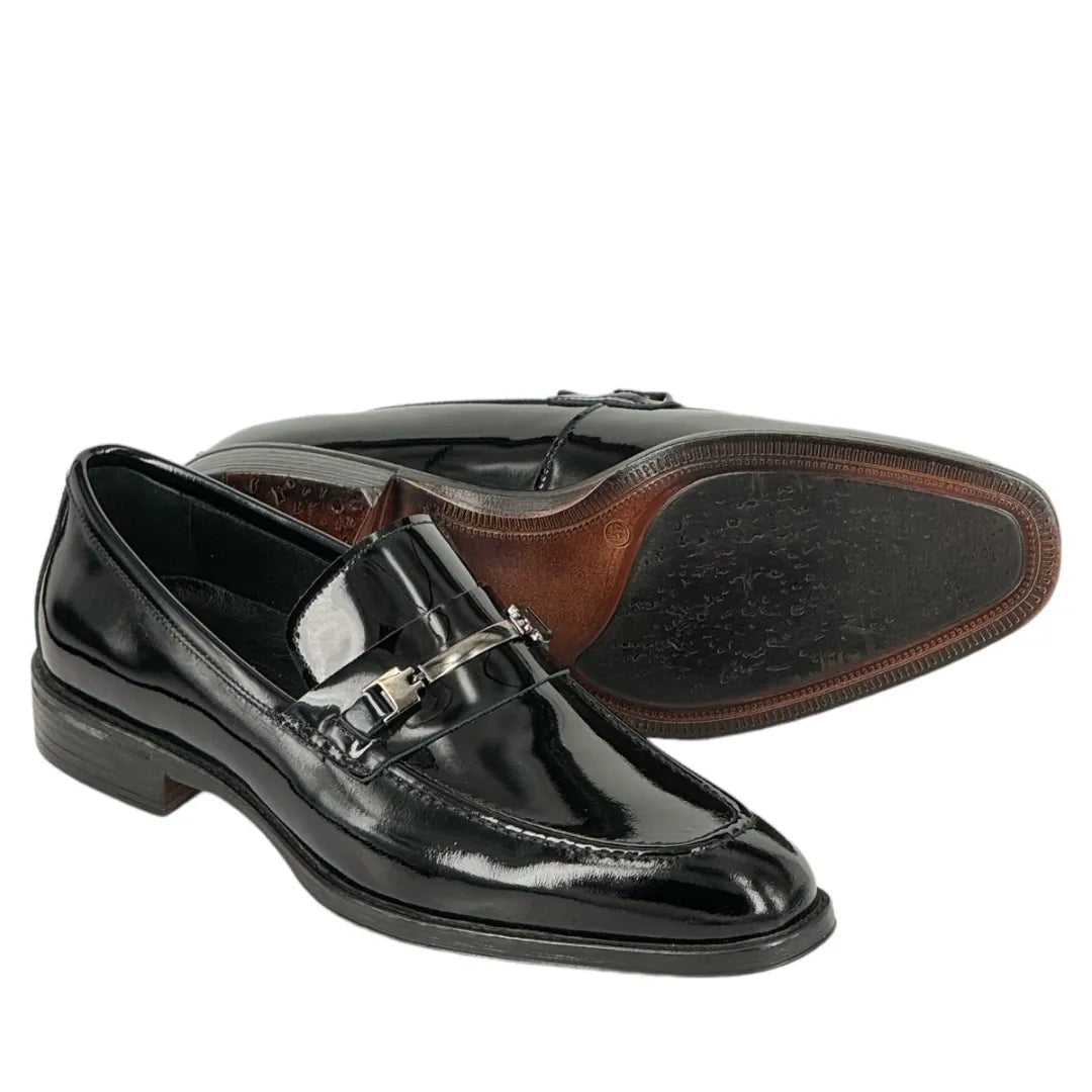 Monte Napoleone Tuxedo Loafers Vitello Lustrini