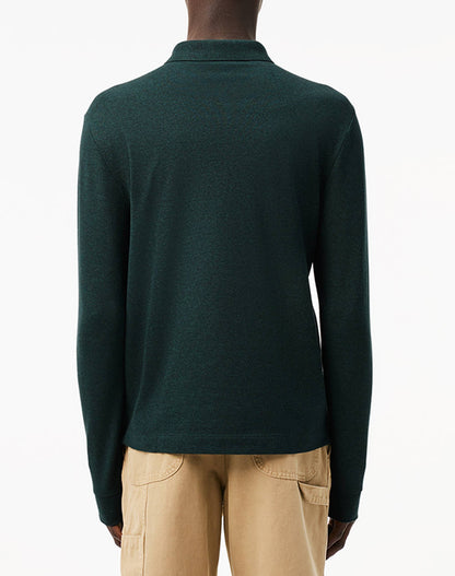 Lacoste Navy Dark Green Long-Sleeved Polo