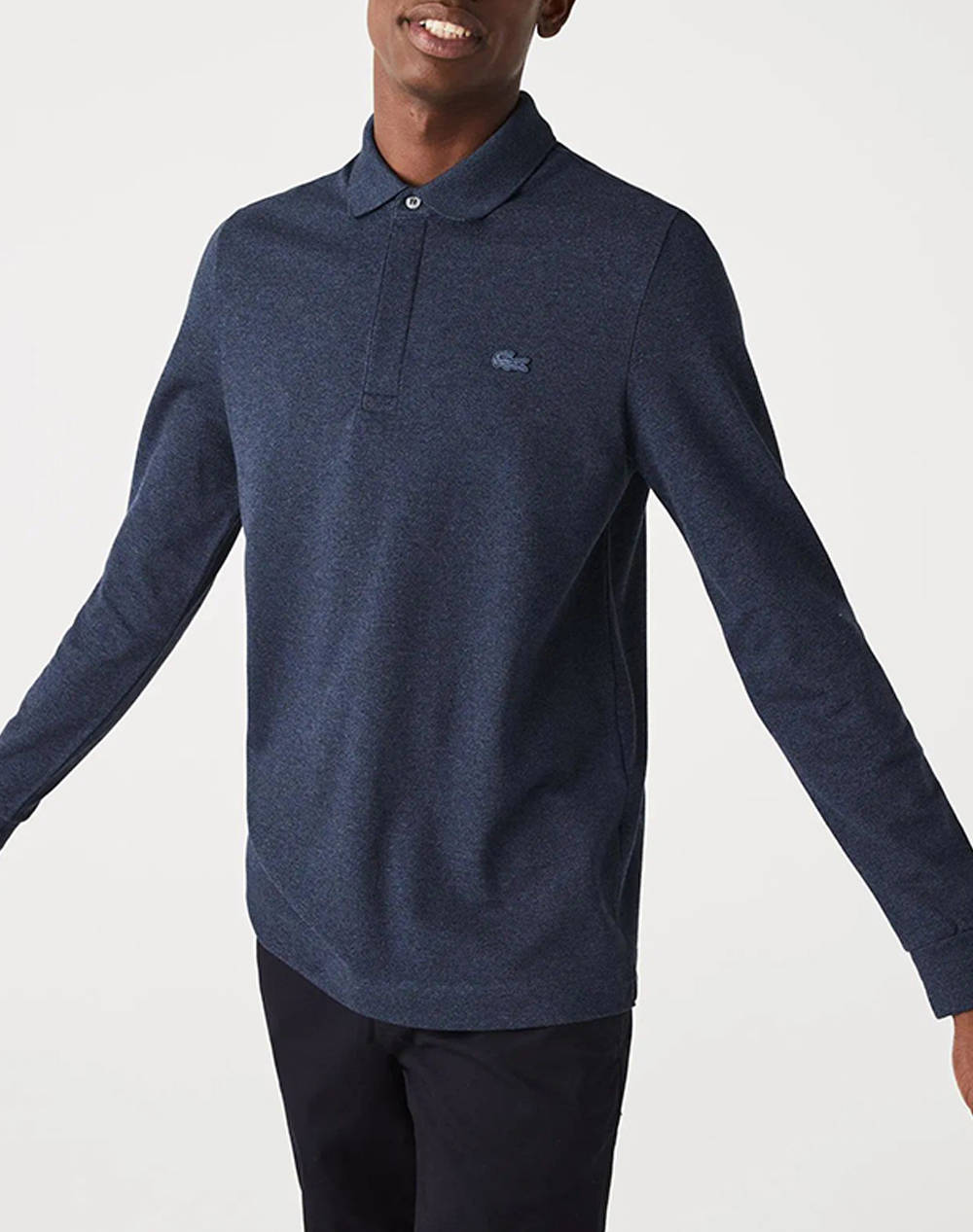 Lacoste Navy Indigo Long-Sleeved Polo