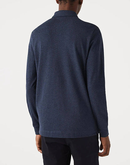 Lacoste Navy Indigo Long-Sleeved Polo