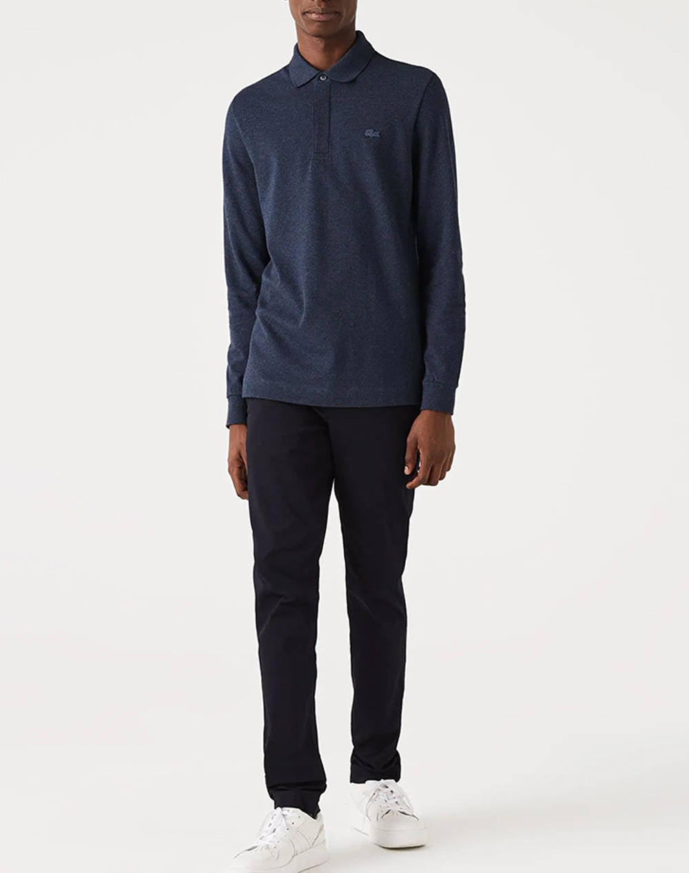 Lacoste Navy Indigo Long-Sleeved Polo