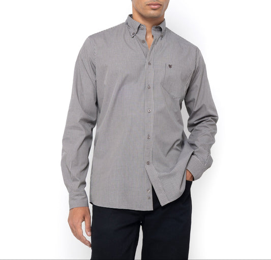 Bostonians Chester Poplin Regular Fit Blue Shirt