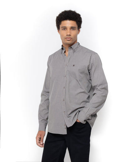 Bostonians Chester Poplin Regular Fit Blue Shirt