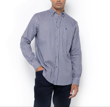 Bostonians Maverick Twill Regular Fit Blue Shirt