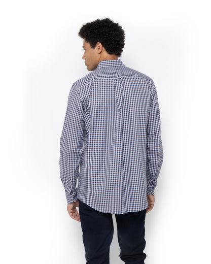 Bostonians Maverick Twill Regular Fit Blue Shirt