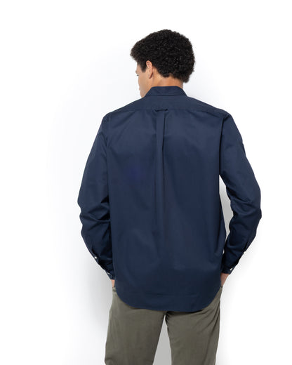 Bostonians Navy Regular Fit Gabardine Shirt