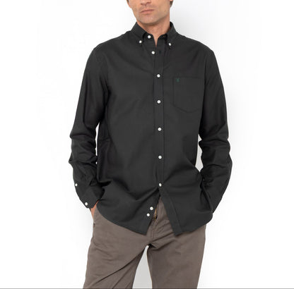 Bostonians Twill Regular Fit Olive Green Shirt