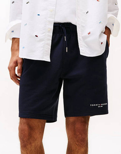 TOMMY HILFIGER DARK BLUE SMALL TOMMY LOGO SWEATSHORTS