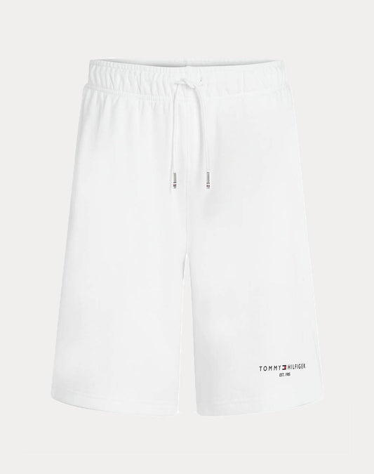 TOMMY HILFIGER WHITE SMALL TOMMY LOGO SWEATSHORTS